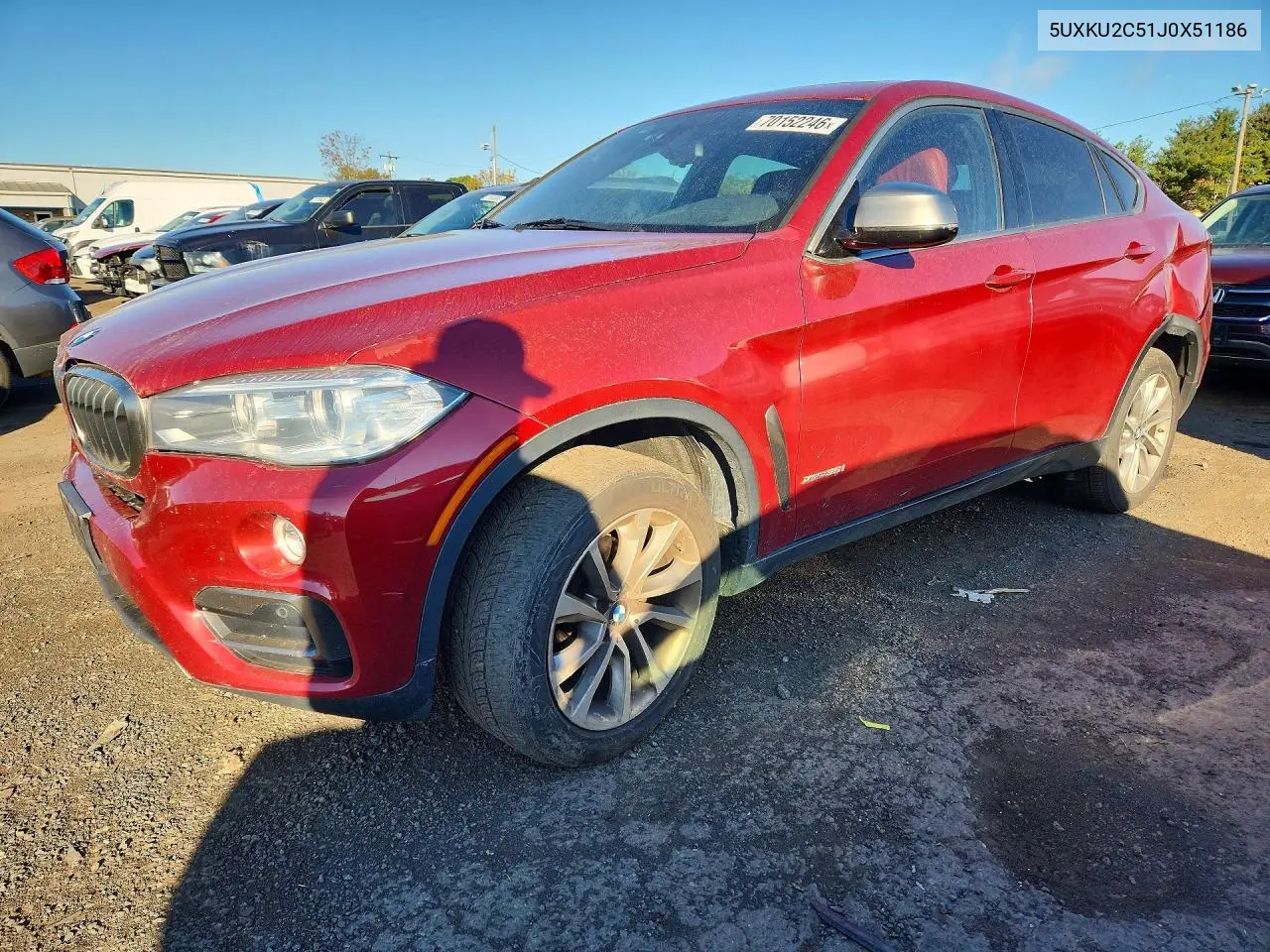 BMW X6 2018, VIN 5UXKU2C51J0X51186
