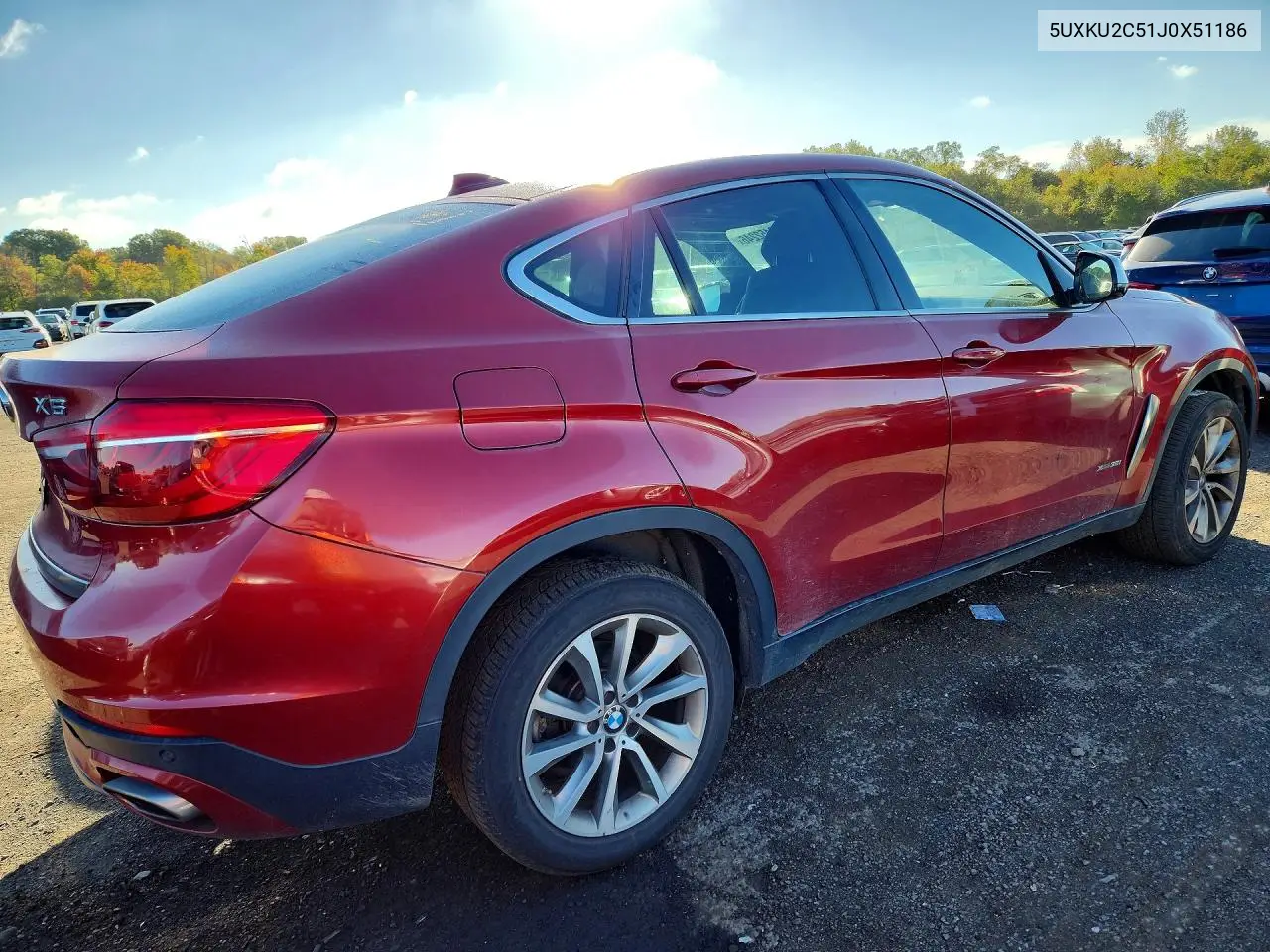 2018 BMW X6 VIN 5UXKU2C51J0X51186 — фото 3