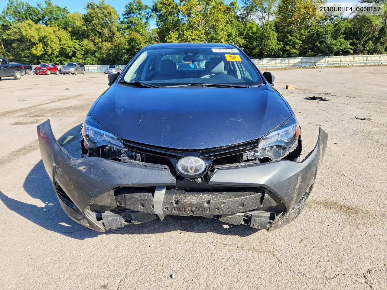 2018 TOYOTA COROLLA VIN 2T1BURHE4JC008157 — фото 5
