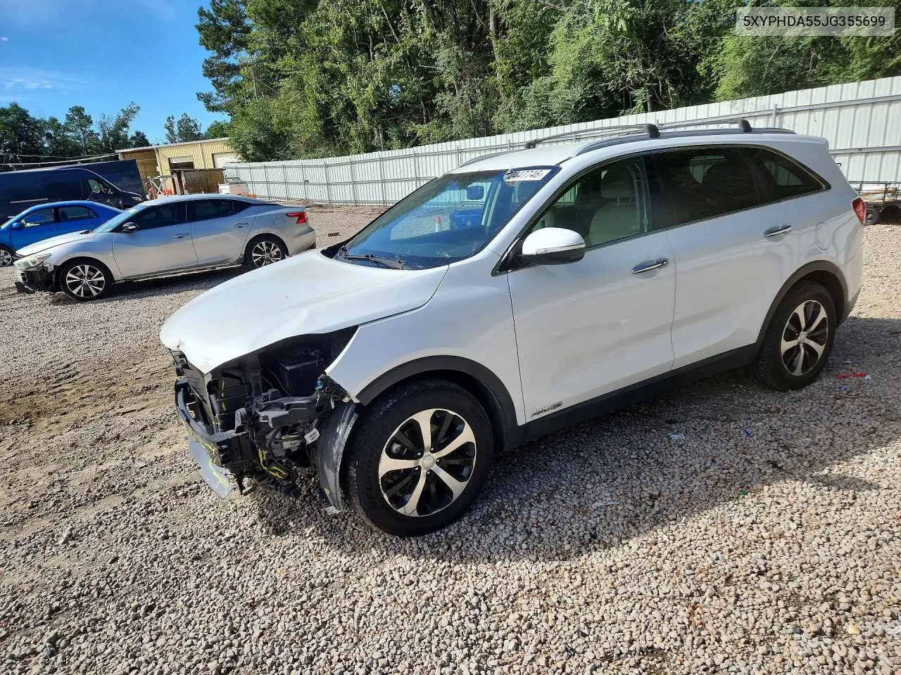 KIA SORENTO 2018, VIN 5XYPHDA55JG355699