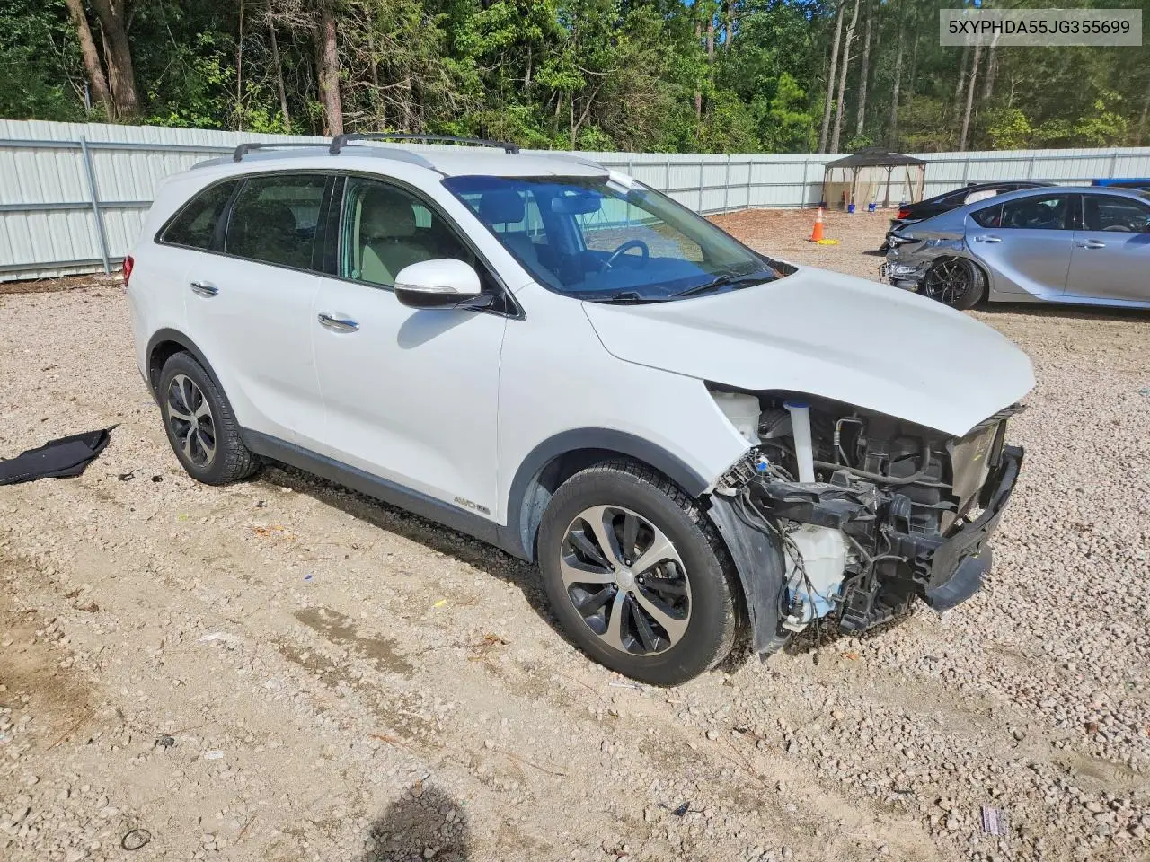 2018 KIA SORENTO VIN 5XYPHDA55JG355699 — фото 4