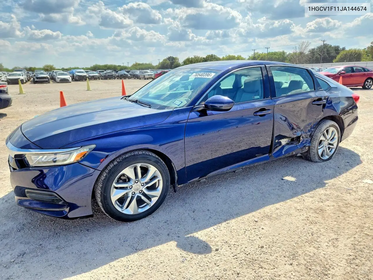 HONDA ACCORD 2018, VIN 1HGCV1F11JA144674