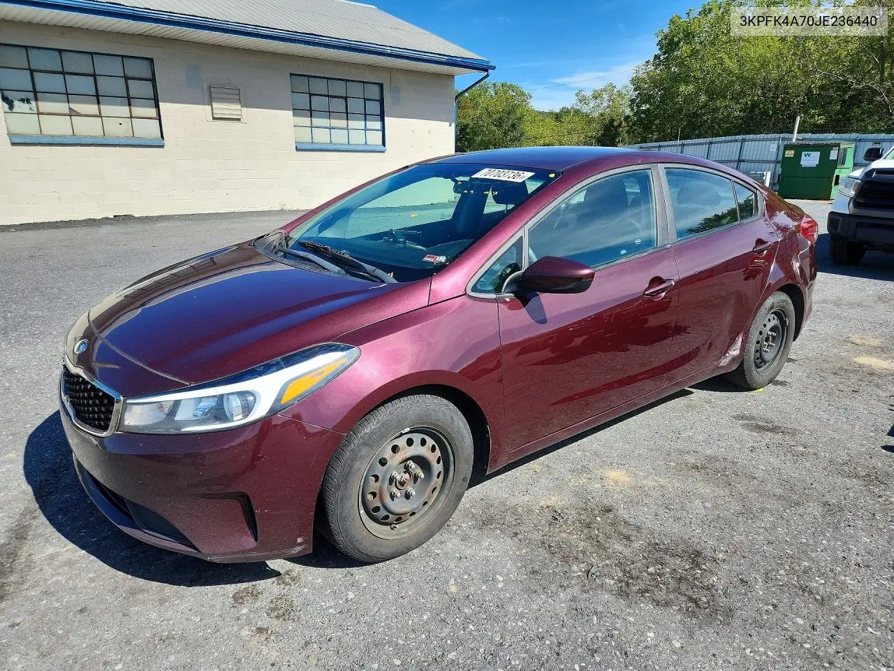 KIA FORTE 2018, VIN 3KPFK4A70JE236440