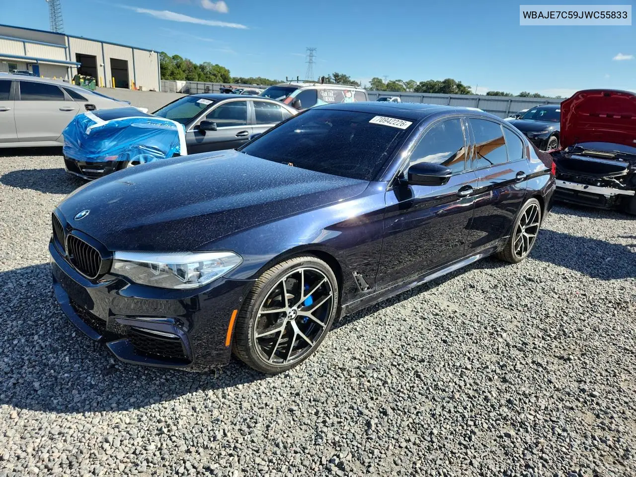 BMW 5ER 2018, VIN WBAJE7C59JWC55833
