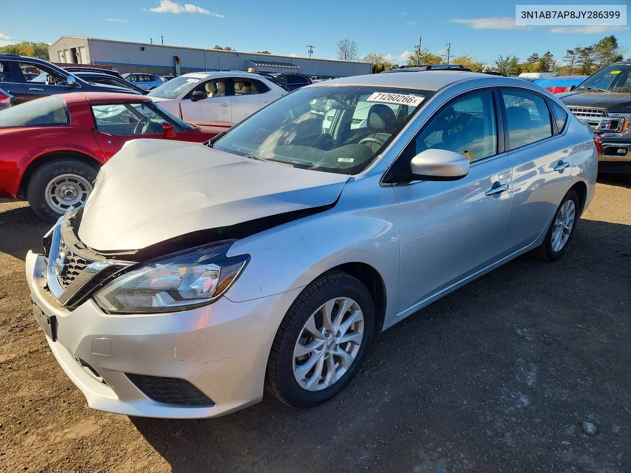 NISSAN SENTRA 2018, VIN 3N1AB7AP8JY286399