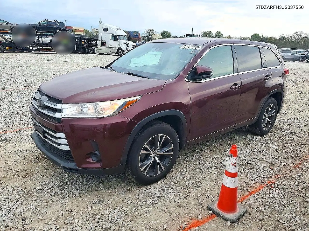TOYOTA HIGHLANDER 2018, VIN 5TDZARFH3JS037550