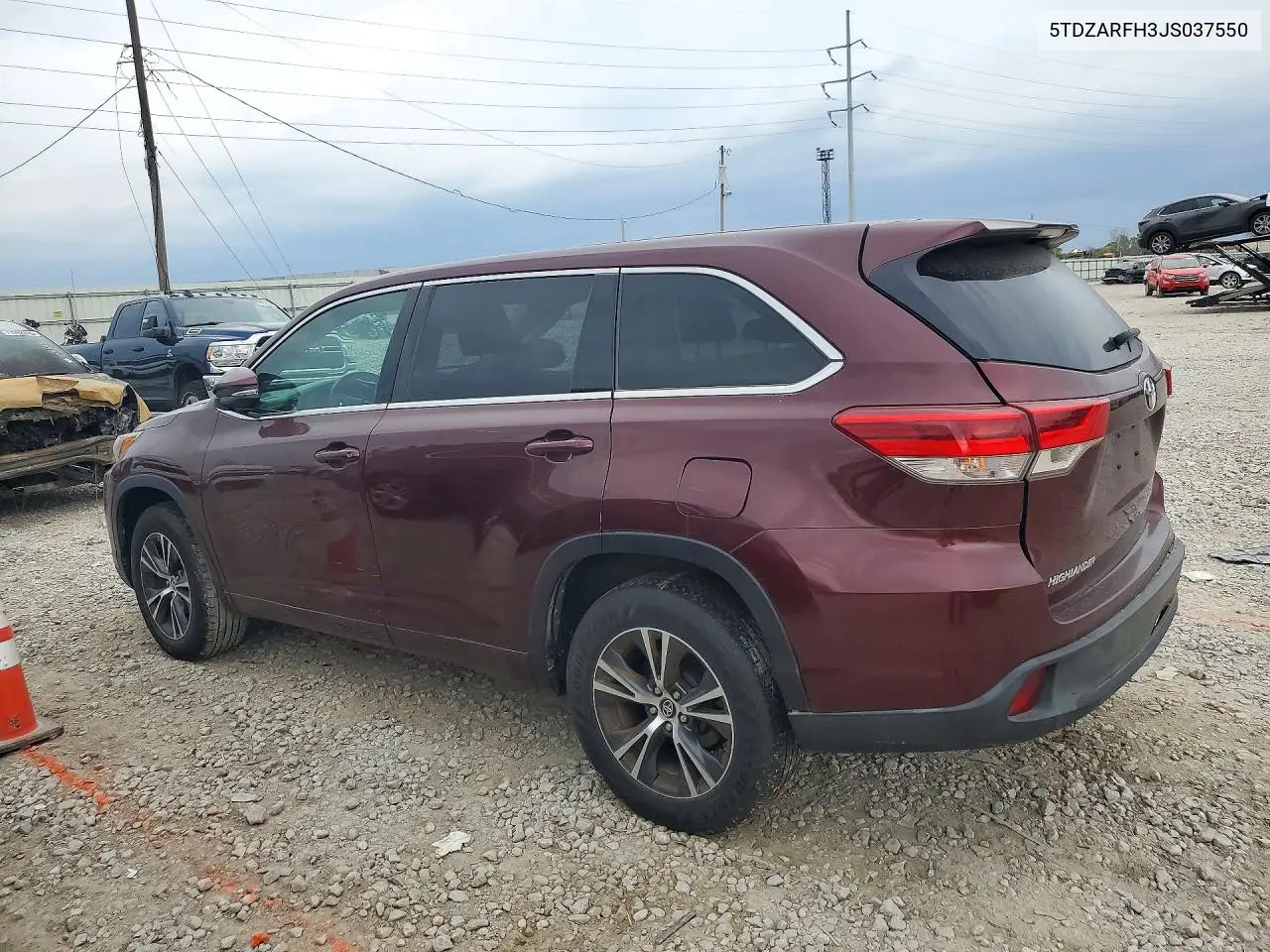 2018 TOYOTA HIGHLANDER VIN 5TDZARFH3JS037550 — фото 2