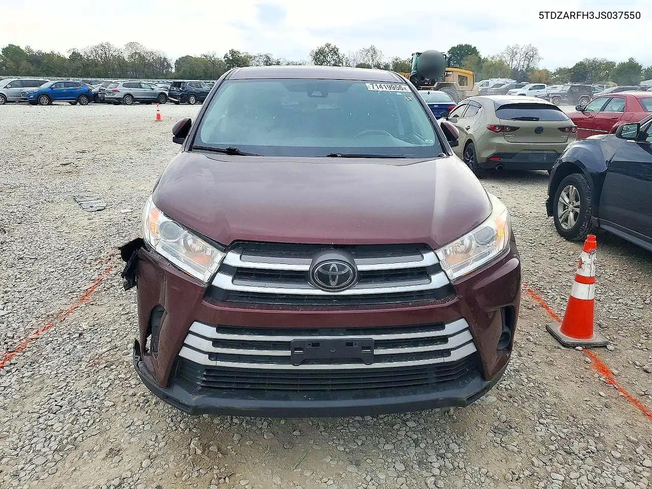 2018 TOYOTA HIGHLANDER VIN 5TDZARFH3JS037550 — фото 5