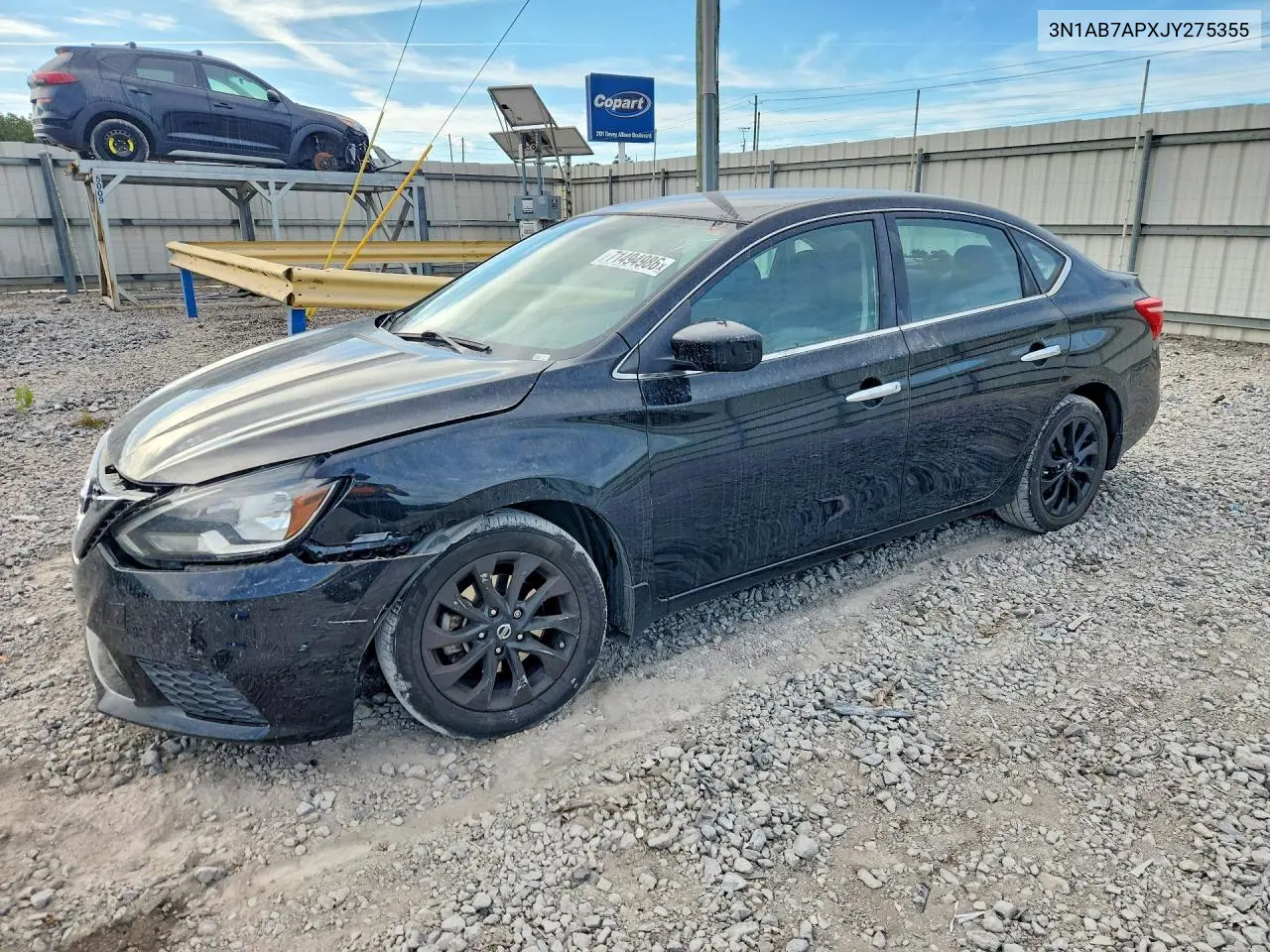 NISSAN SENTRA 2018, VIN 3N1AB7APXJY275355
