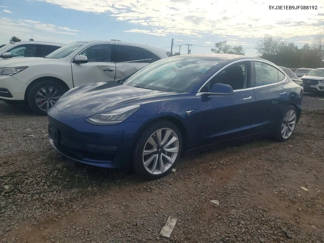 TESLA MODEL 3 2018, VIN 5YJ3E1EB9JF088192