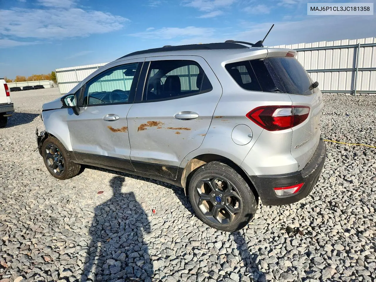 2018 FORD ECOSPORT VIN MAJ6P1CL3JC181358 — фото 2