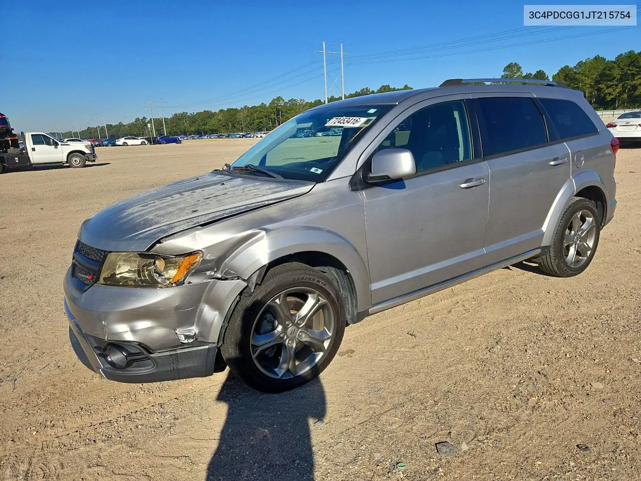 DODGE JOURNEY 2018, VIN 3C4PDCGG1JT215754