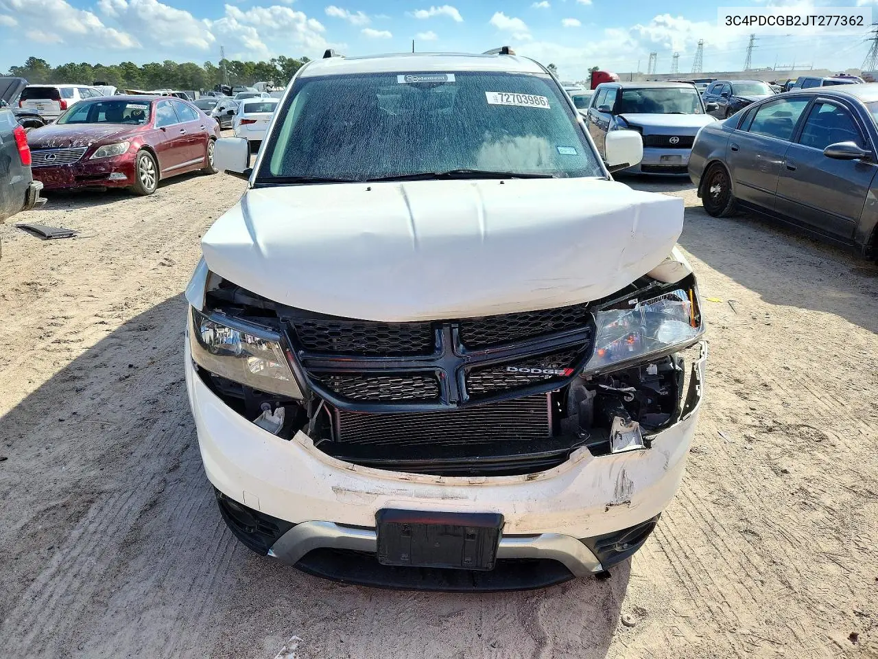 2018 DODGE JOURNEY VIN 3C4PDCGB2JT277362 — фото 5