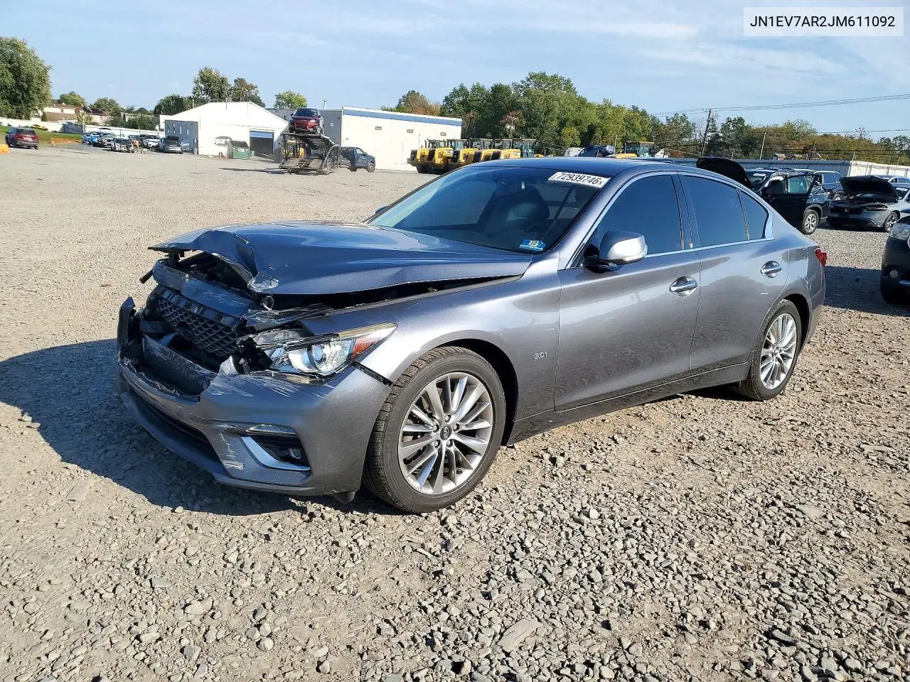 INFINITI Q50 2018, VIN JN1EV7AR2JM611092