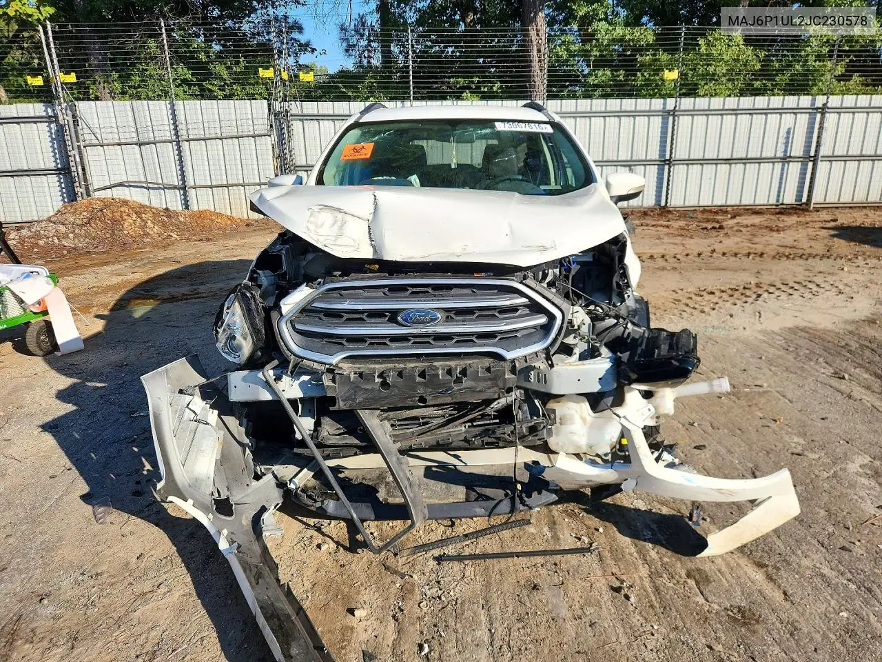 2018 FORD ECOSPORT VIN MAJ6P1UL2JC230578 — фото 5