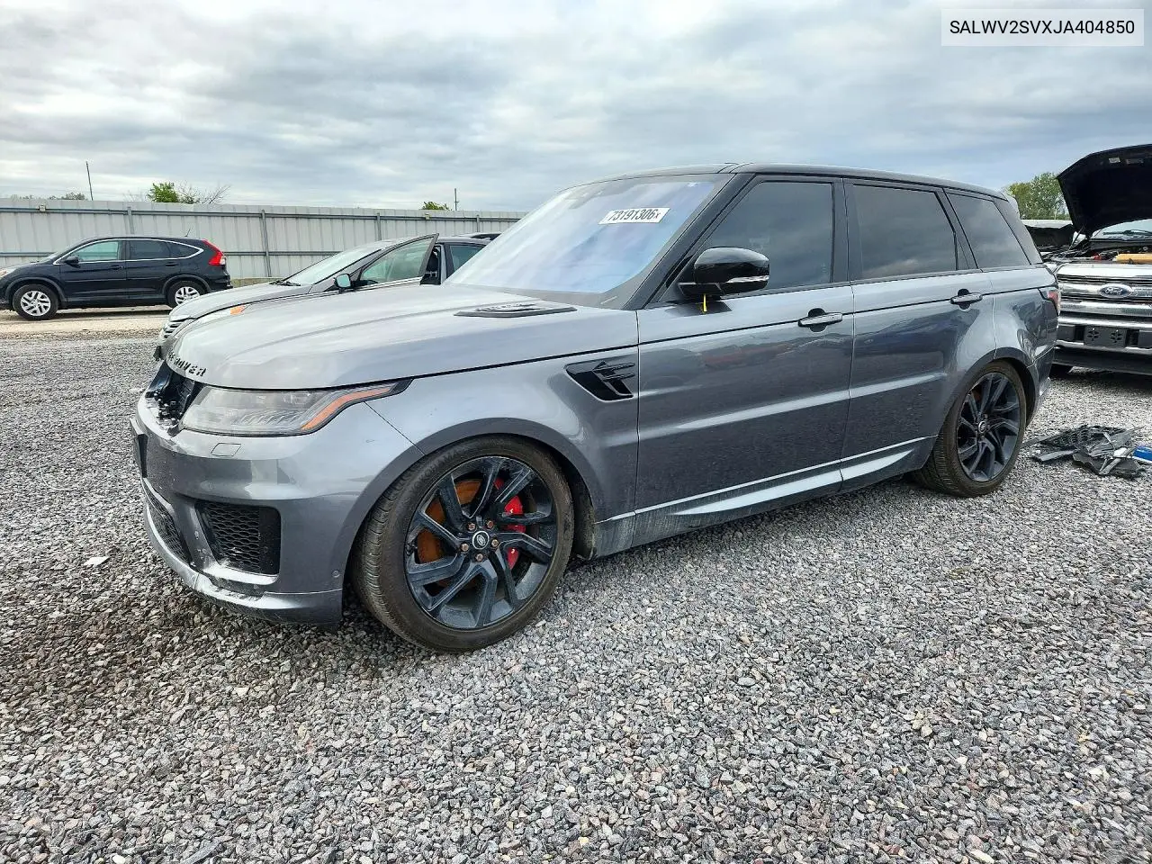 LAND ROVER RANGE ROVER SPORT 2018, VIN SALWV2SVXJA404850