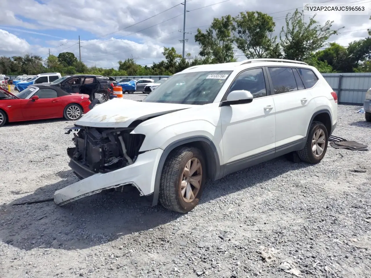 VOLKSWAGEN ATLAS 2018, VIN 1V2AP2CA9JC596563