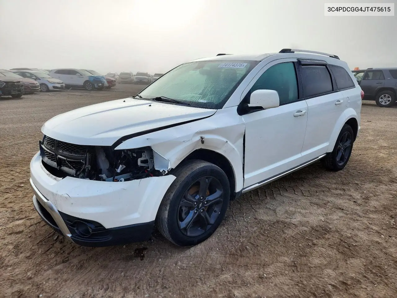 DODGE JOURNEY 2018, VIN 3C4PDCGG4JT475615