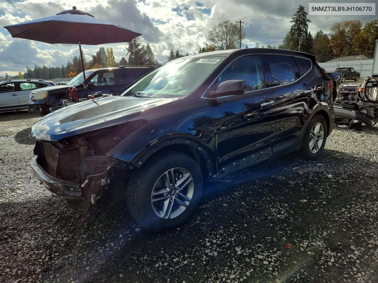 HYUNDAI SANTA FE 2018, VIN 5NMZT3LB9JH106770
