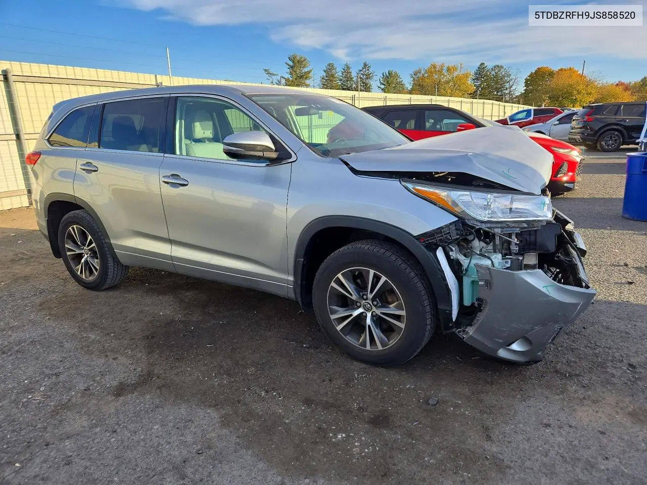 2018 TOYOTA HIGHLANDER VIN 5TDBZRFH9JS858520 — фото 4