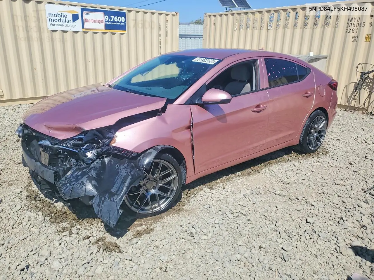 HYUNDAI ELANTRA 2019, VIN 5NPD84LF5KH498087