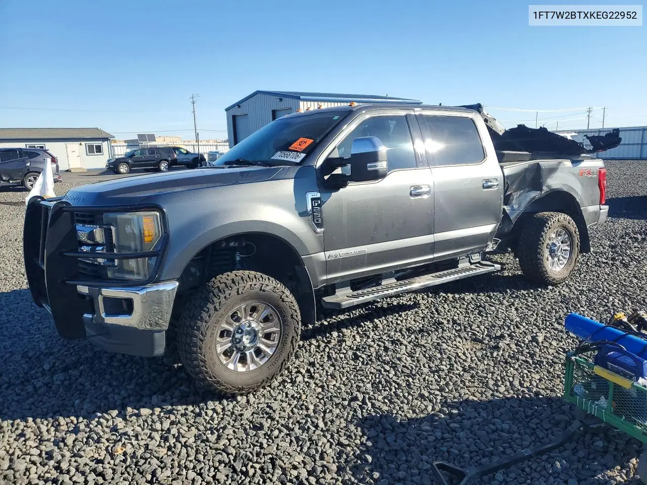 FORD F250 2019, VIN 1FT7W2BTXKEG22952