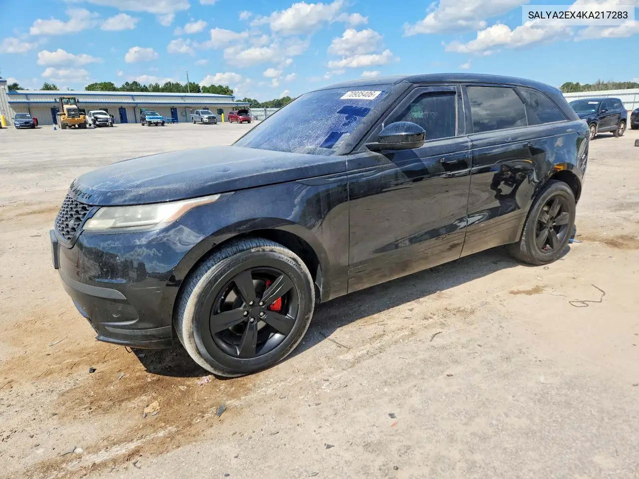 LAND ROVER RANGE ROVER VELAR 2019, VIN SALYA2EX4KA217283