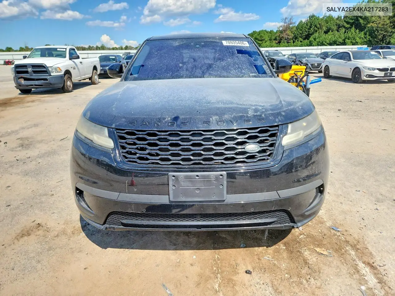 2019 LAND ROVER RANGE ROVER VELAR VIN SALYA2EX4KA217283 — фото 5