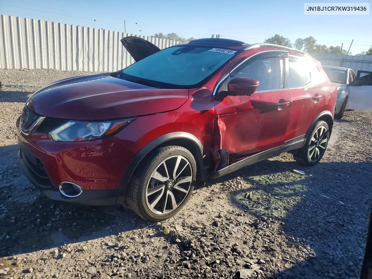 NISSAN QASHQAI 2019, VIN JN1BJ1CR7KW319436