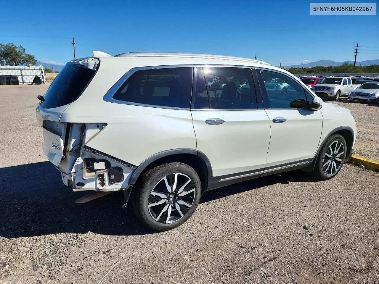 2019 HONDA PILOT VIN 5FNYF6H05KB042967 — фото 3