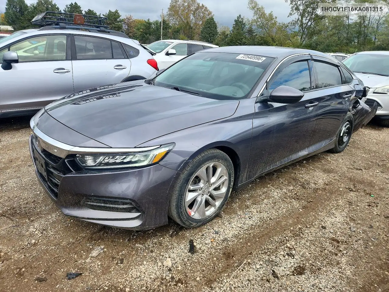 HONDA ACCORD 2019, VIN 1HGCV1F16KA081315