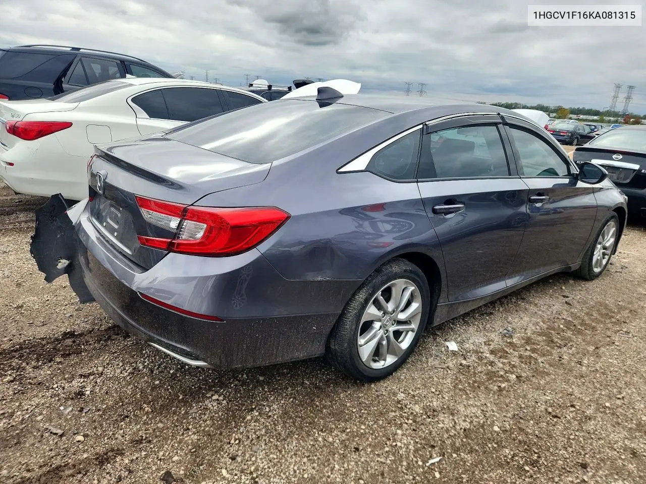 2019 HONDA ACCORD VIN 1HGCV1F16KA081315 — фото 3