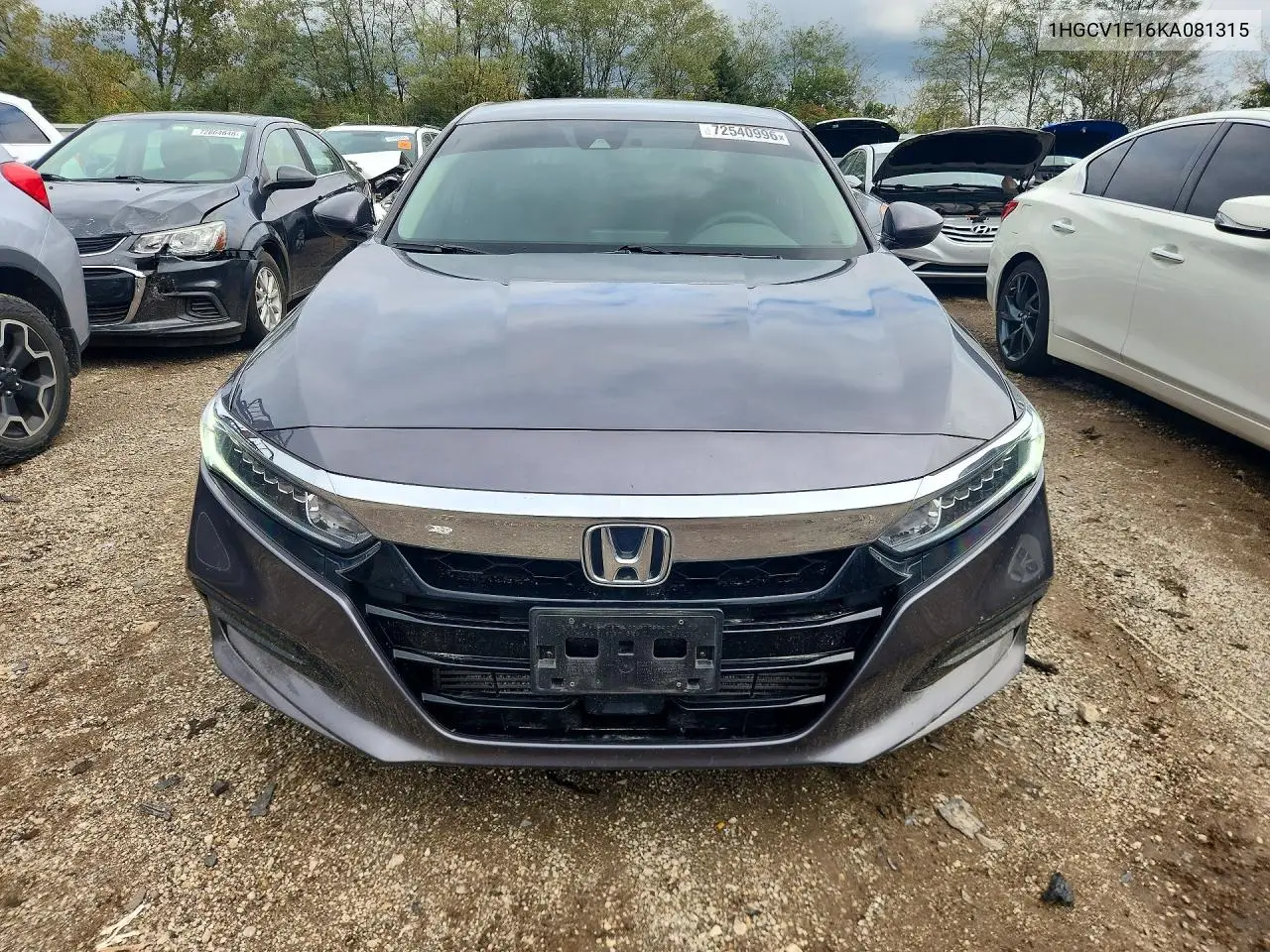 2019 HONDA ACCORD VIN 1HGCV1F16KA081315 — фото 5
