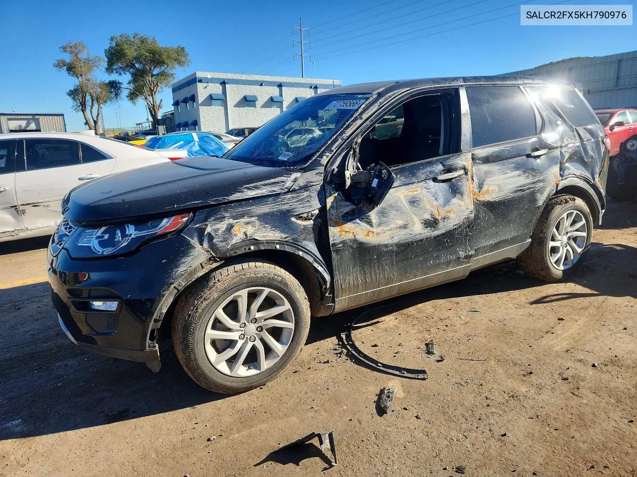 LAND ROVER DISCOVERY SPORT 2019, VIN SALCR2FX5KH790976