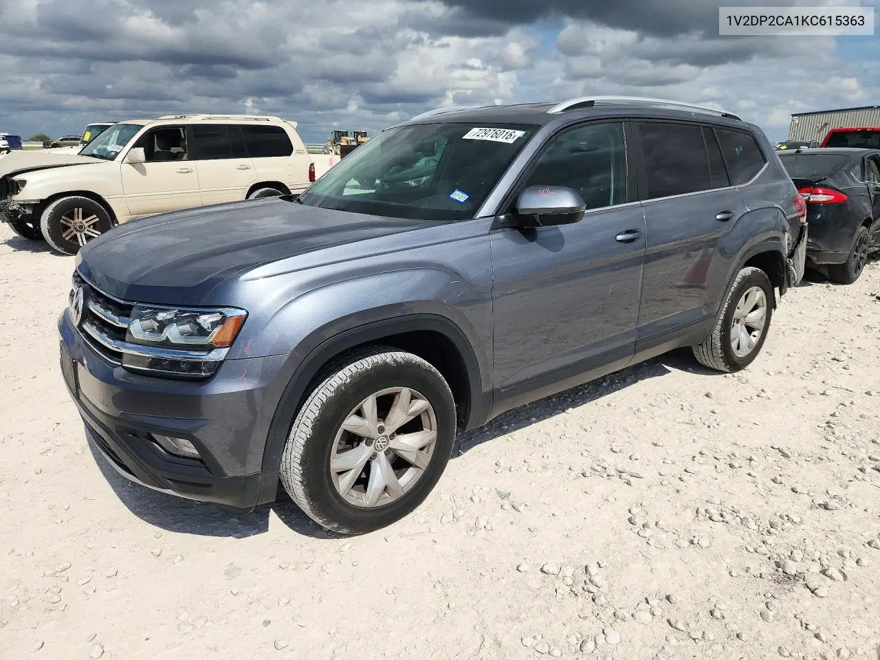 VOLKSWAGEN ATLAS 2019, VIN 1V2DP2CA1KC615363