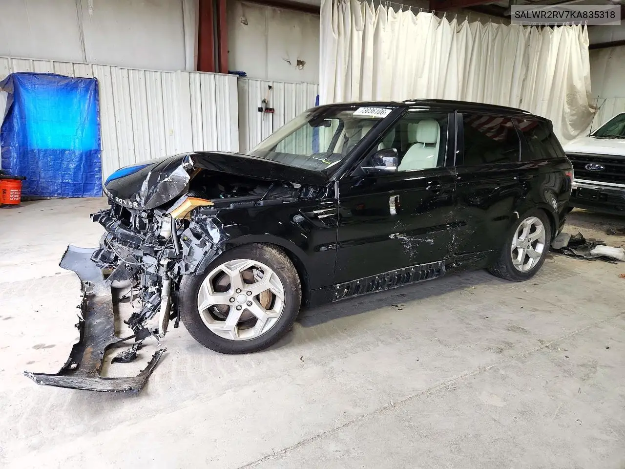 LAND ROVER RANGE ROVER SPORT 2019, VIN SALWR2RV7KA835318