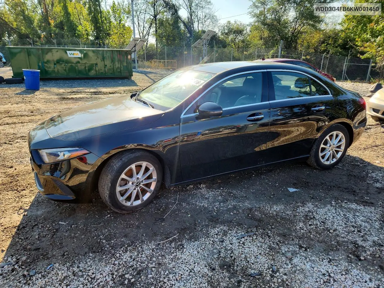 MERCEDES A-KLASSE 2019, VIN WDD3G4FB6KW001460