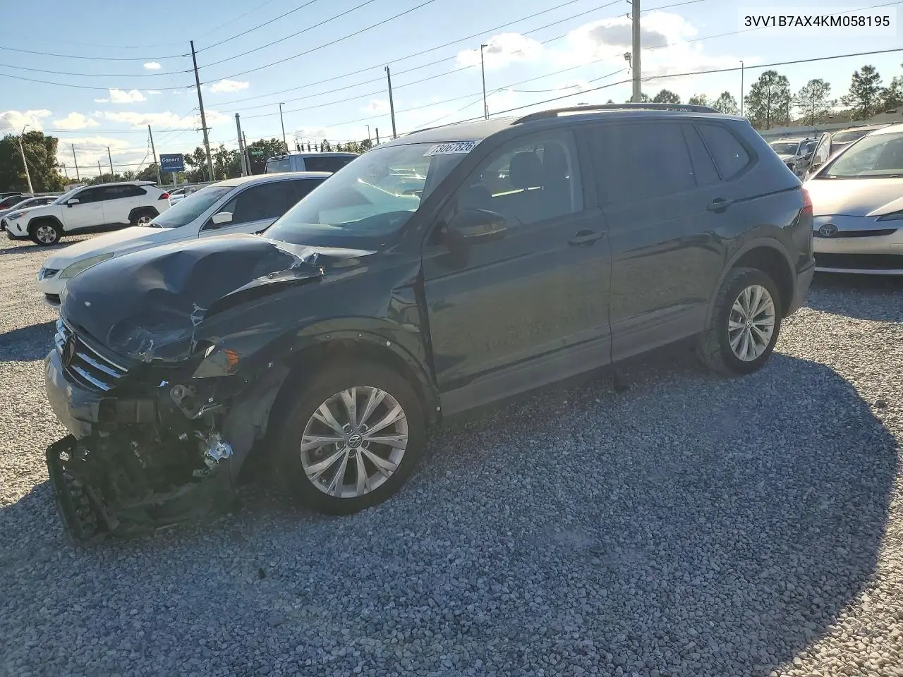 VOLKSWAGEN TIGUAN 2019, VIN 3VV1B7AX4KM058195