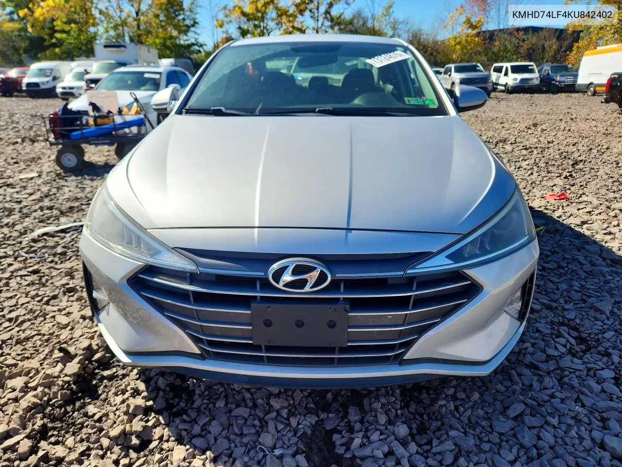 2019 HYUNDAI ELANTRA VIN KMHD74LF4KU842402 — фото 5
