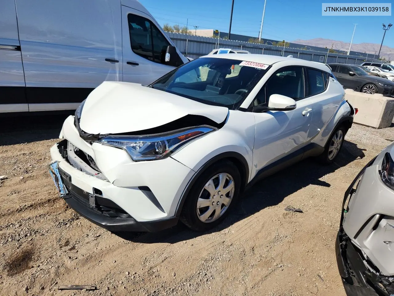 TOYOTA C-HR 2019, VIN JTNKHMBX3K1039158