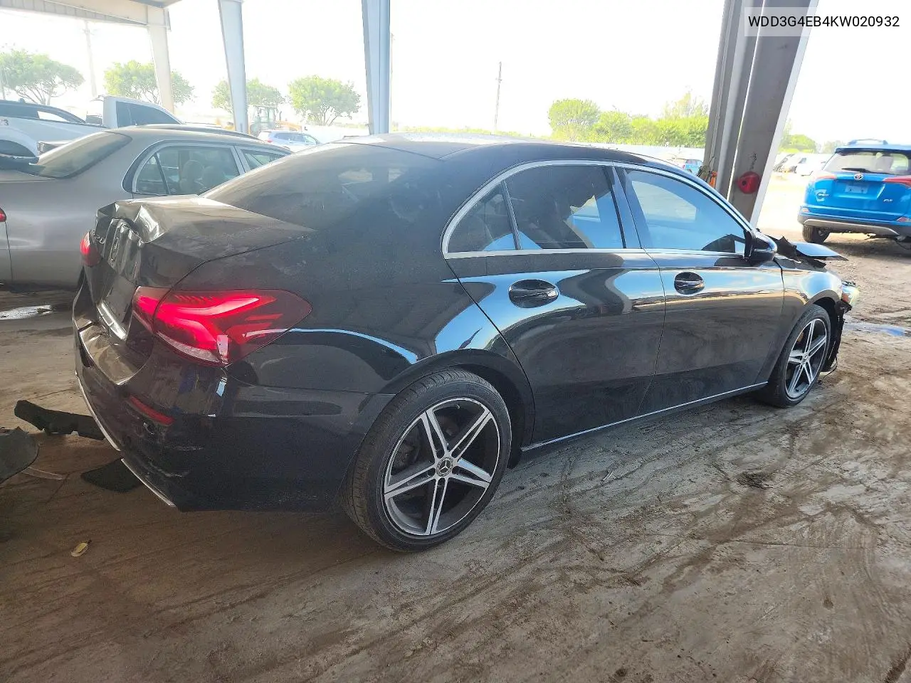 2019 MERCEDES A-KLASSE VIN WDD3G4EB4KW020932 — фото 3