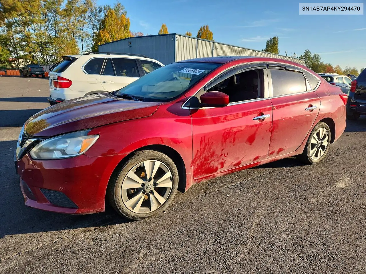 NISSAN SENTRA 2019, VIN 3N1AB7AP4KY294470