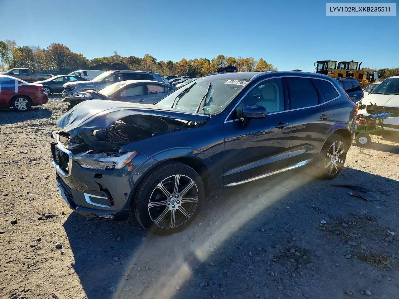 VOLVO XC60 2019, VIN LYV102RLXKB235511