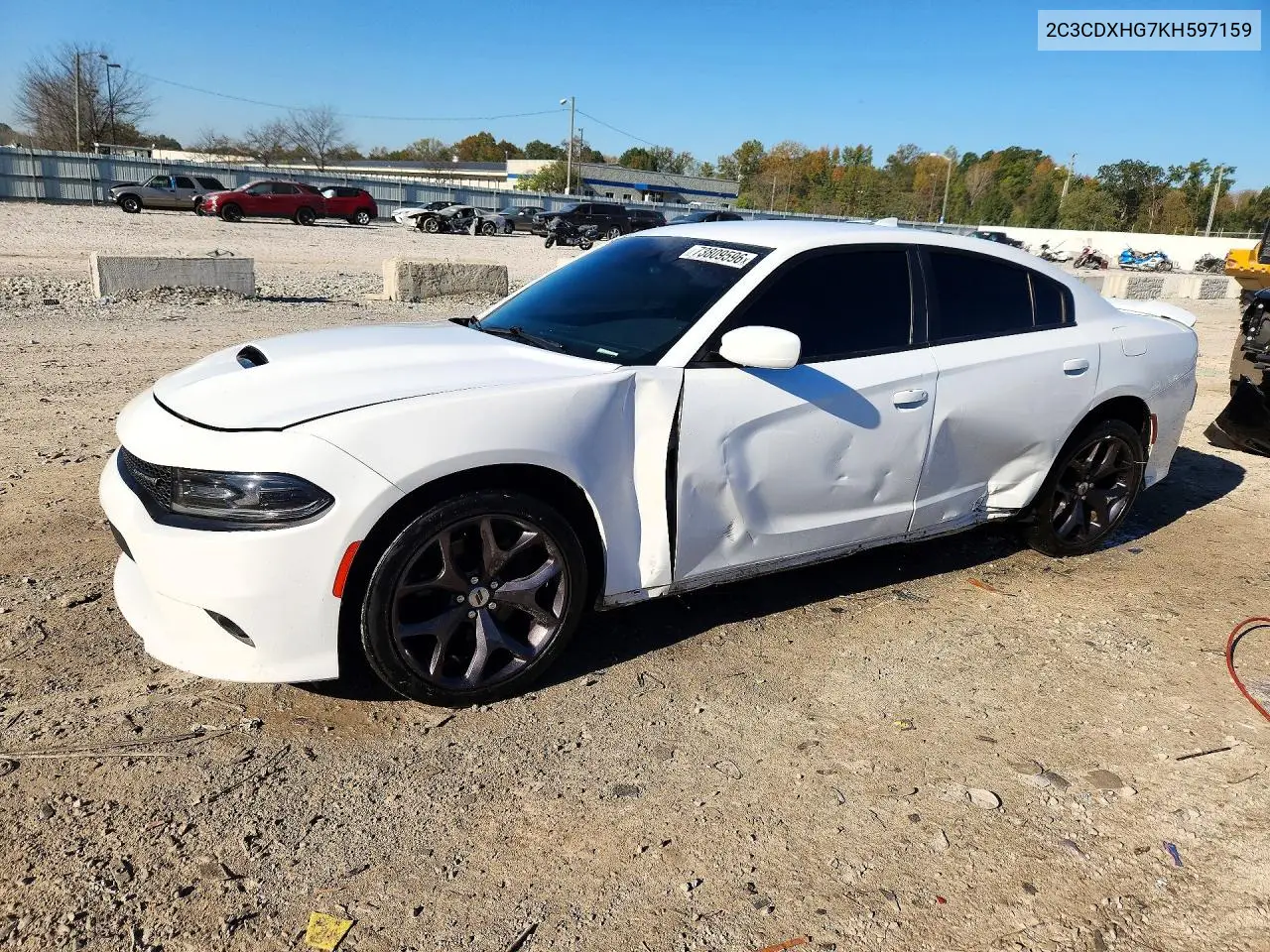 DODGE CHARGER 2019, VIN 2C3CDXHG7KH597159