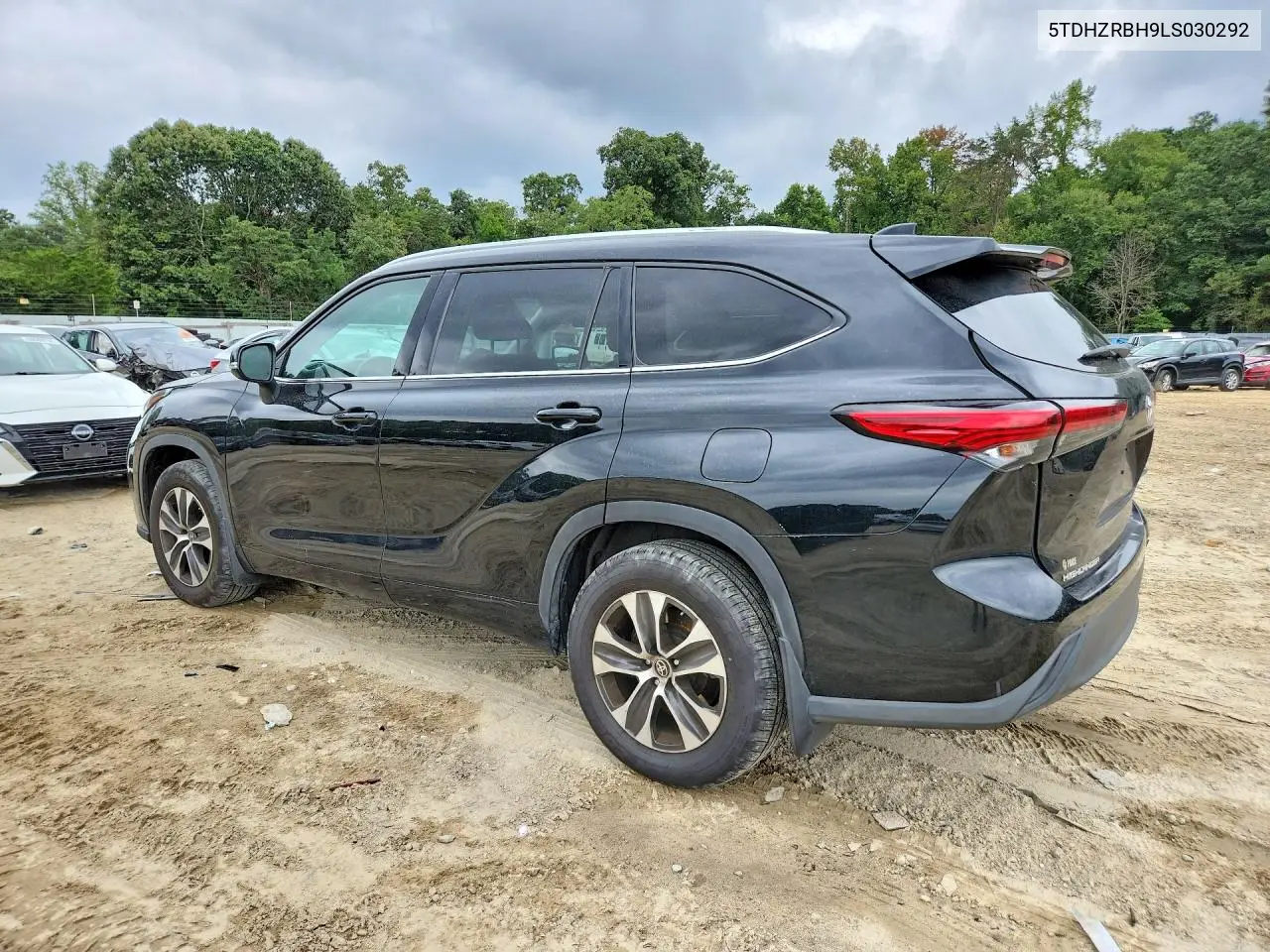 2020 TOYOTA HIGHLANDER VIN 5TDHZRBH9LS030292 — фото 2
