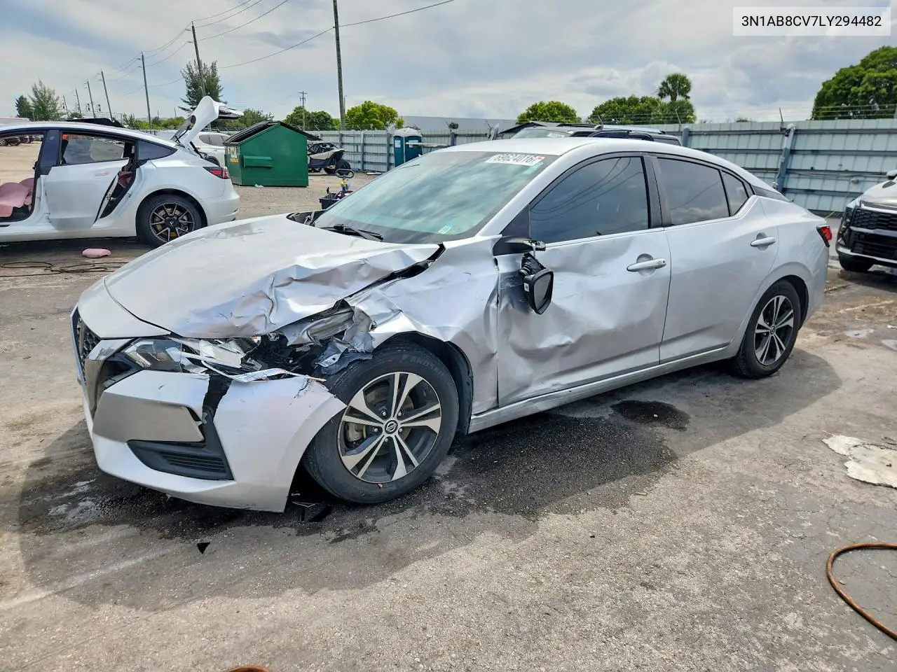 NISSAN SENTRA 2020, VIN 3N1AB8CV7LY294482