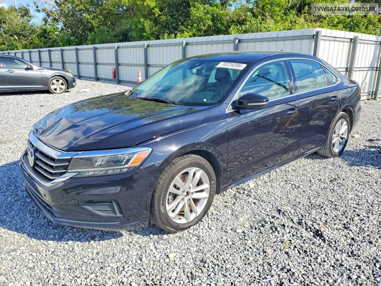 VOLKSWAGEN PASSAT 2020, VIN 1VWSA7A3XLC010588