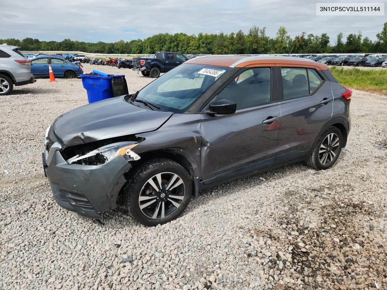 NISSAN KICKS 2020, VIN 3N1CP5CV3LL511144