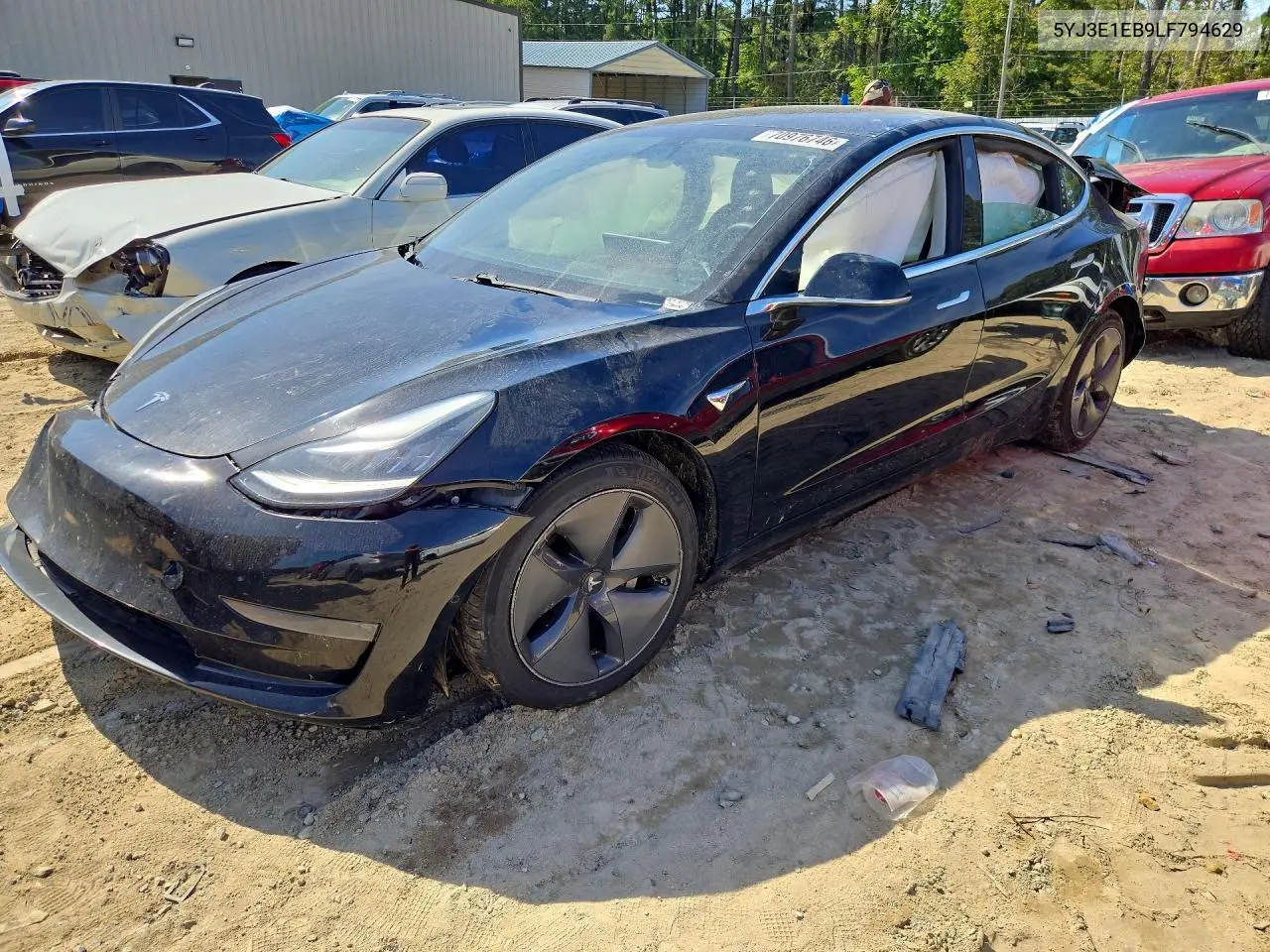 TESLA MODEL 3 2020, VIN 5YJ3E1EB9LF794629