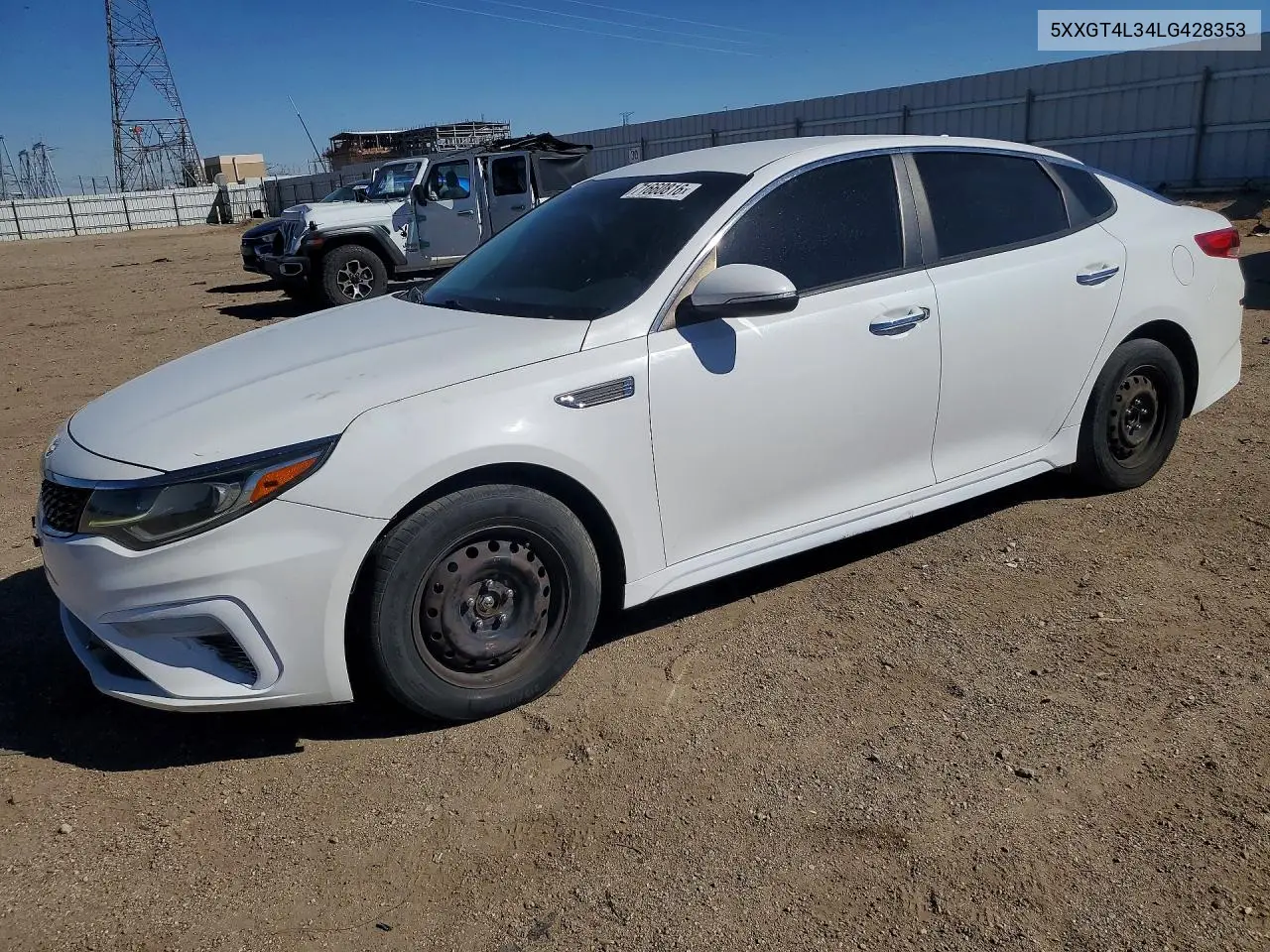KIA OPTIMA 2020, VIN 5XXGT4L34LG428353